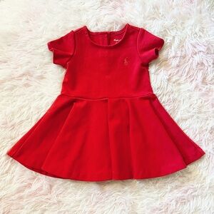 6M Ralph Lauren Red Pleated Flare Dress | Girls